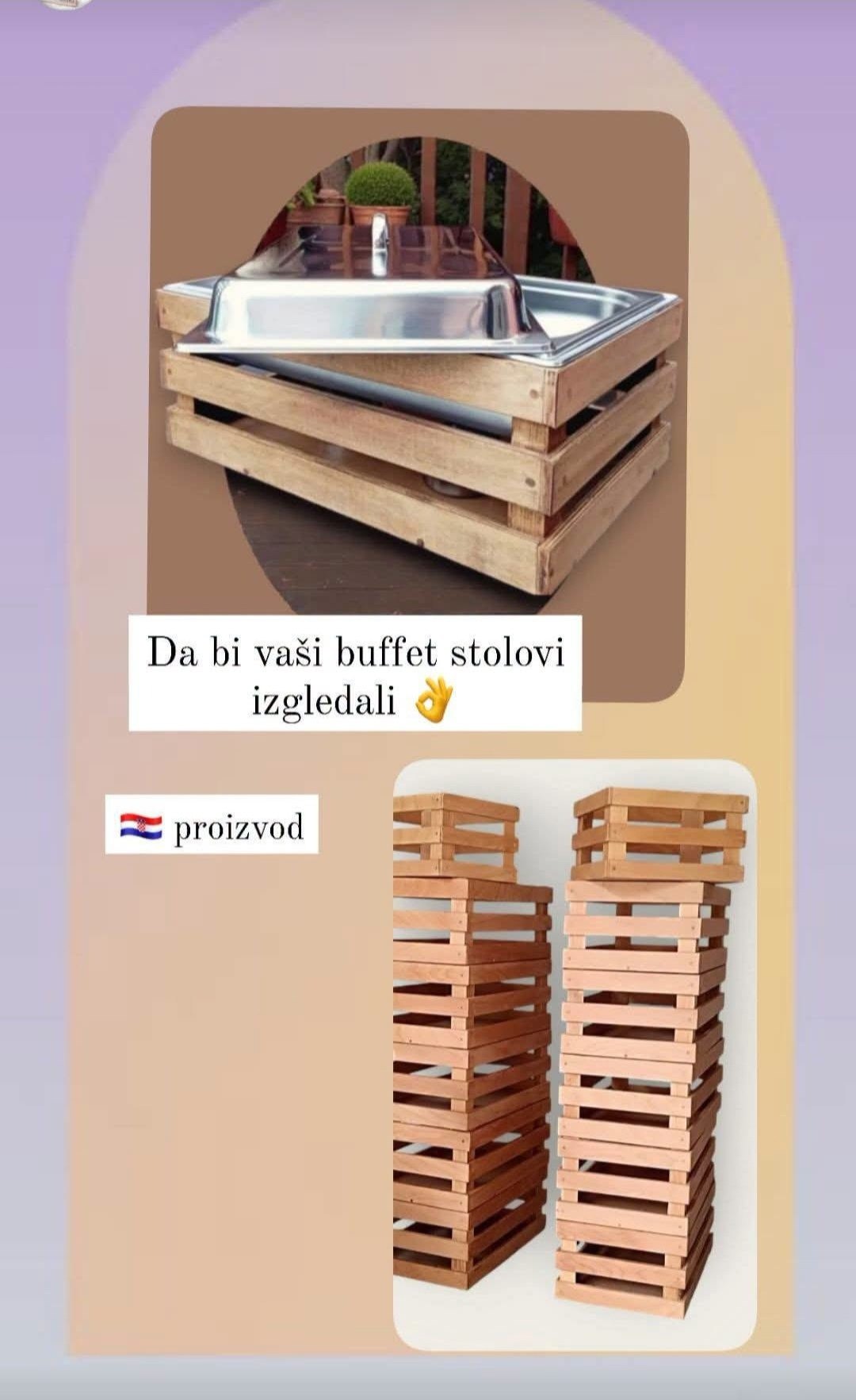 Kašete za banje na buffet stolu